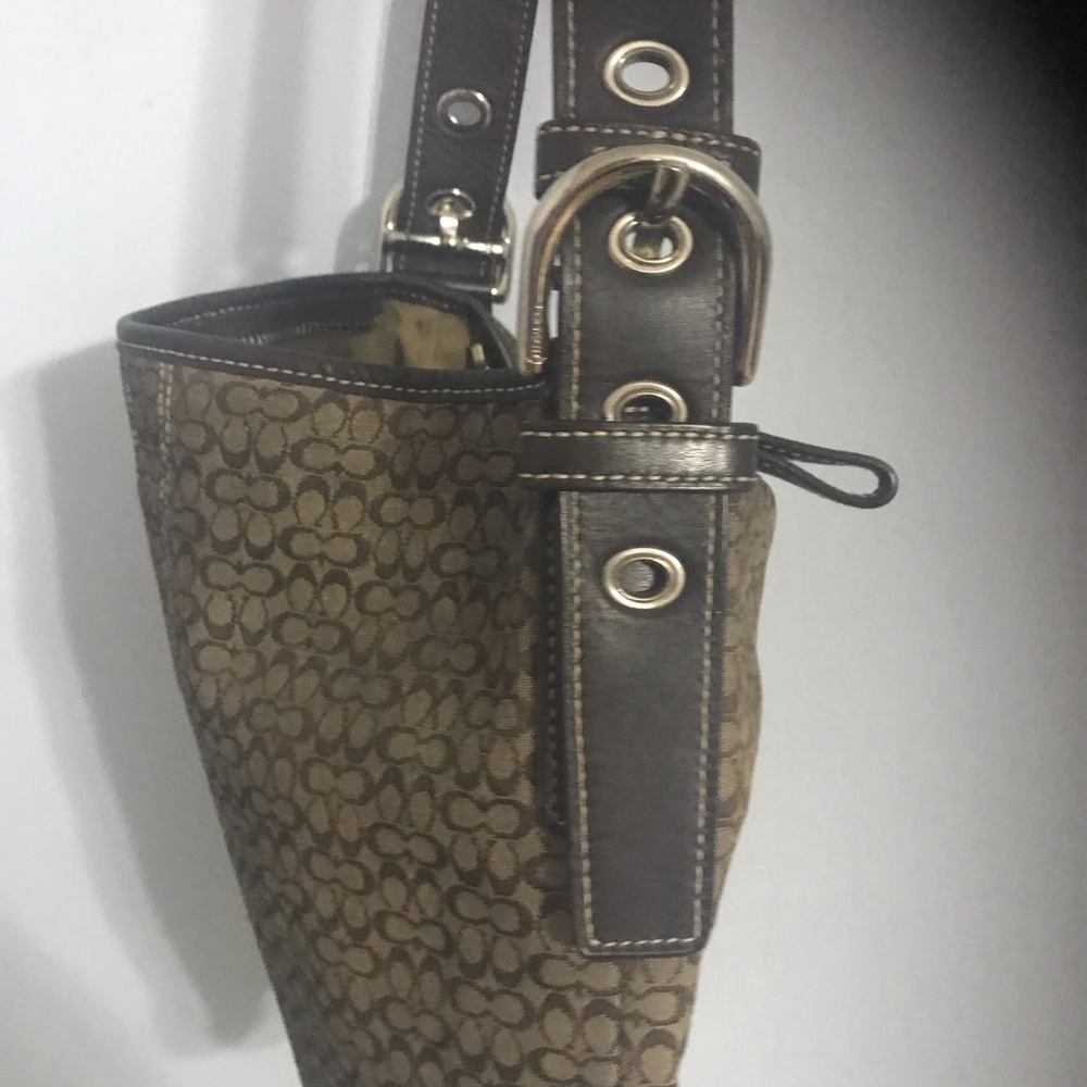 Coach Brown Signature Canvas Crossbody with Dark Trim - Picture 4 of 8